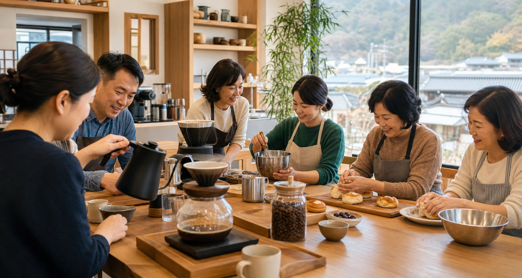 커피와 베이킹을 배우는 주민 프로그램